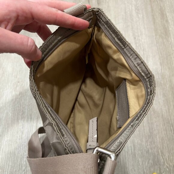 Coach Authentic Signature Getaway Nylon Adjustable Crossbody Bag Purse Grey - Picture 5 of 6